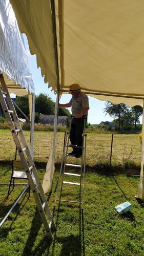 L'installation des chapiteaux